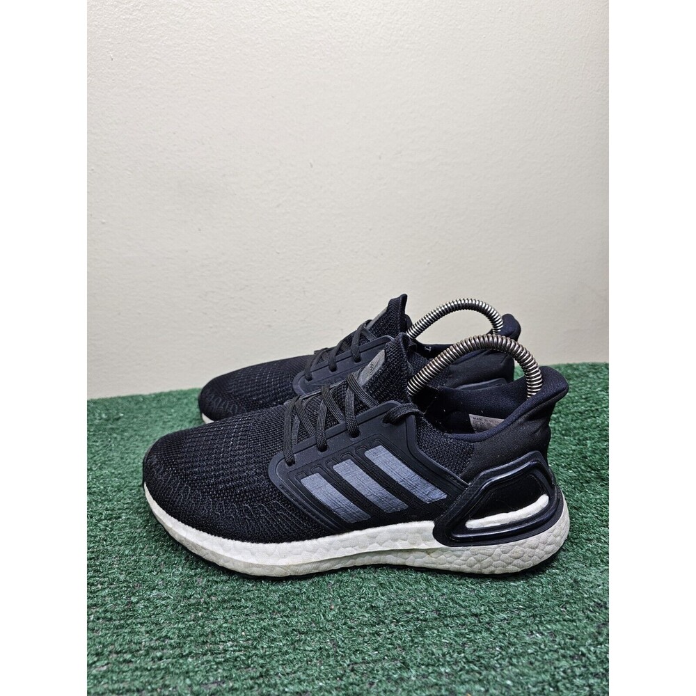 Adidas UltraBoost 20 Women's Size 7 Core Black White Running Shoes EG0714